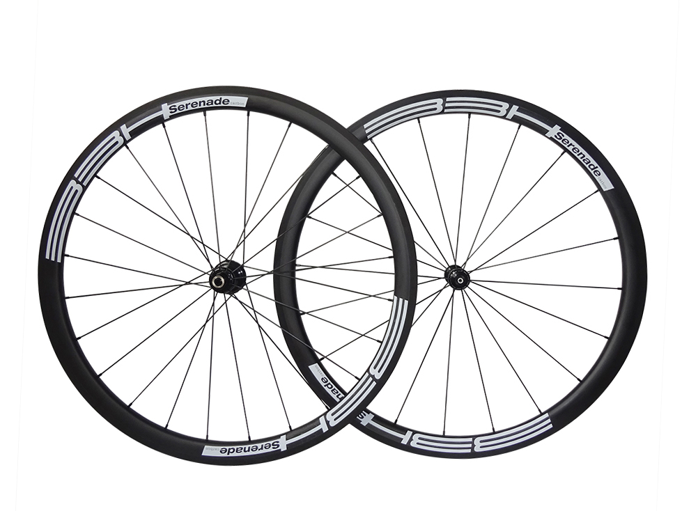 Carbon road bike wheels 38mm clincher Power way R36 hubs
